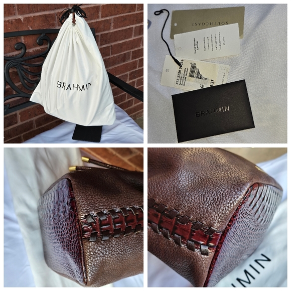 Brahmin Isabelle Brown Lafayette Leather Crossbody Bag Comes with Dust Bag. NWT - Picture 11 of 12